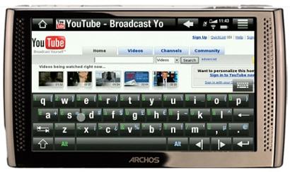 Archos Android-based Internet Media Tablet
