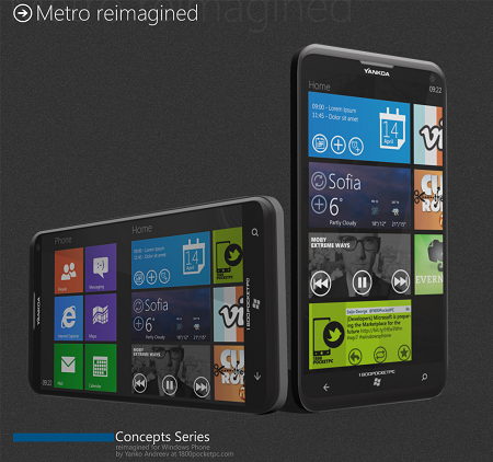 されていた｢Windows Phone 8｣のコンセプトデザイン
