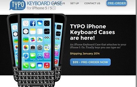 iPhoneがBlackBerry風になるキーボード付きケース「TYPO KEYBOARD CASE」