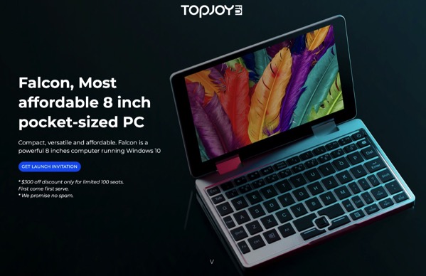 GPD Pocketのような小型ノートPC「TopJoy Falcon」が新たに登場！